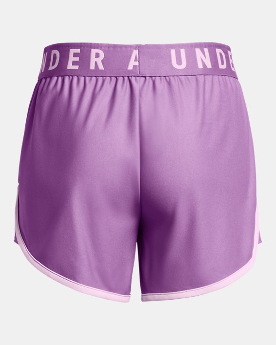 Women's UA Play Up 5" Shorts, Purple, pdpMainDesktop image number 5